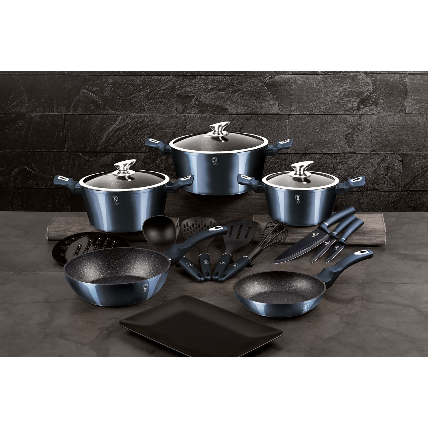 Berlinger Haus Carbon Pro Batería Cocina Inducción 12 Piezas