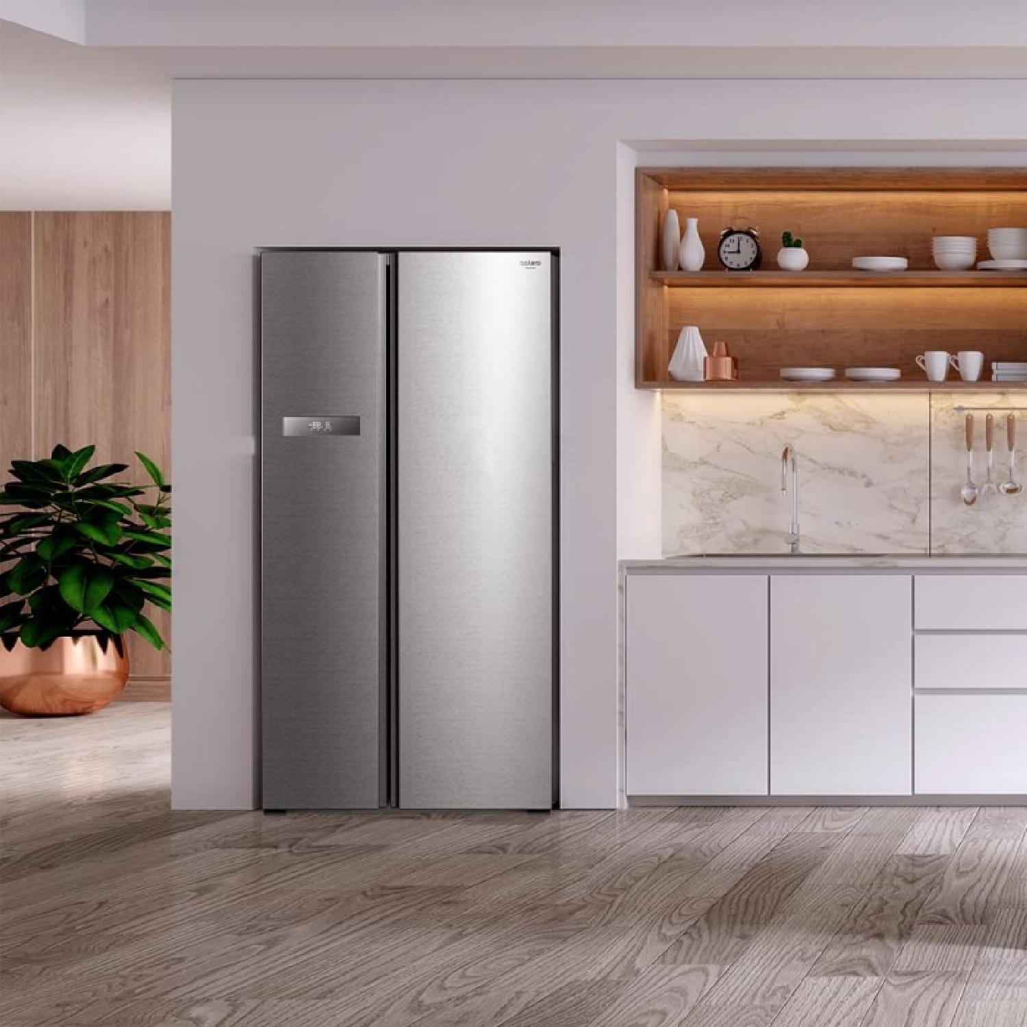 Cecotec Frigorífico Americano 2 Puertas Bolero Cool Market Sbs 592 Inox.  592 Litros, 177,5 Cm De Alto