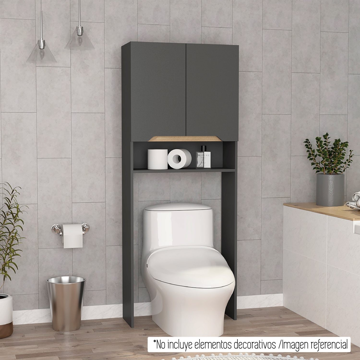 Tuhome Estanteria De Baño Sobre Inodoro Laurent 160 Cm A X 63.1 Cm