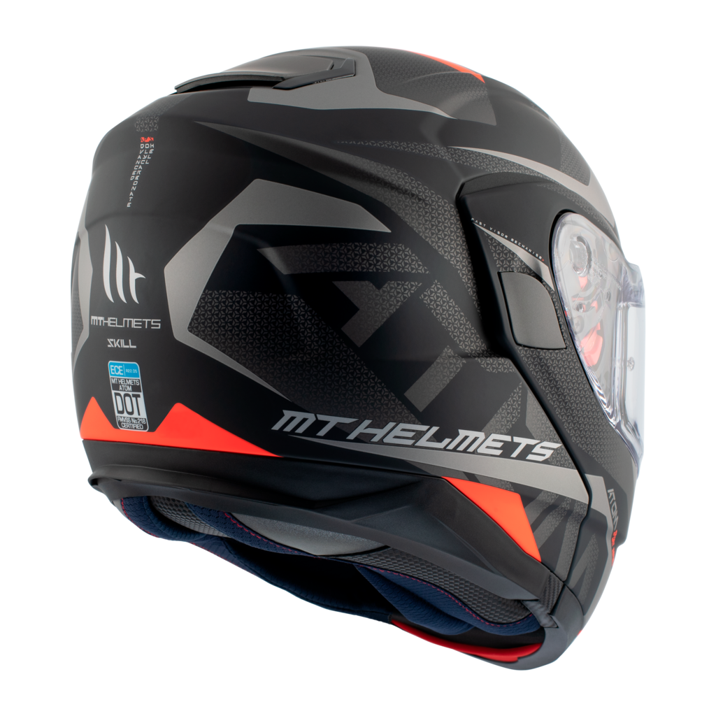 Casco Modular De Moto Atom Modular Negro Xs Mt