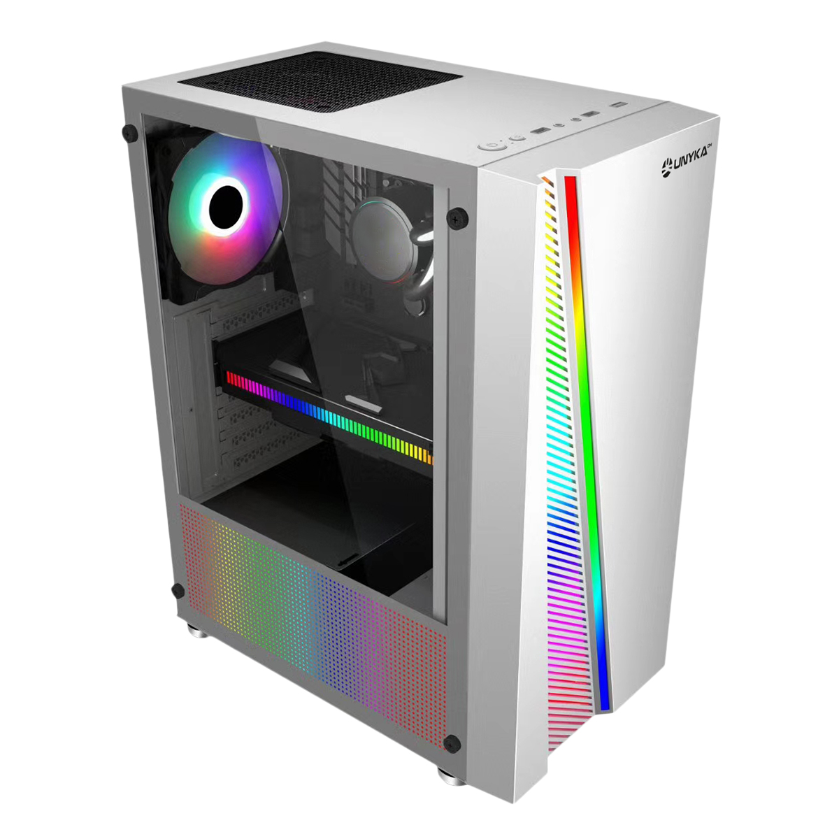 Caixa Gaming Atx Glayze Rgb*1 Branca