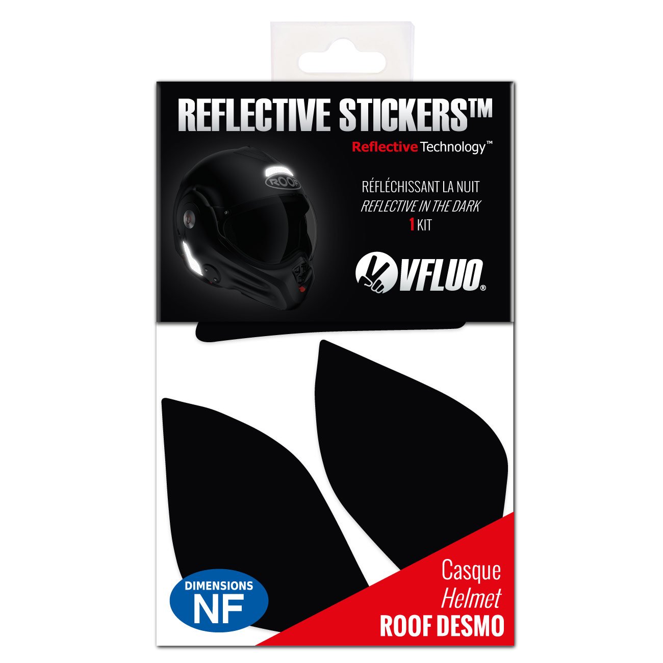 Vfluo Gama De Pegatinas Retro Reflectantes Casco Moto Roof Desmo™ Tiras  Homologadas Fr Tecnología 3 M™ Visibilidad & Resistencia – Discreta &  Diseño Adherencia Máxima Negro