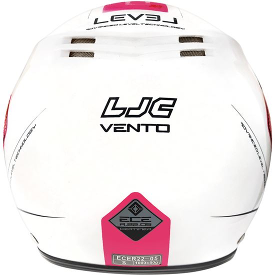 Casco De Moto Jet Level Ljc Vento Fluor Mate Con Gafas Interiores