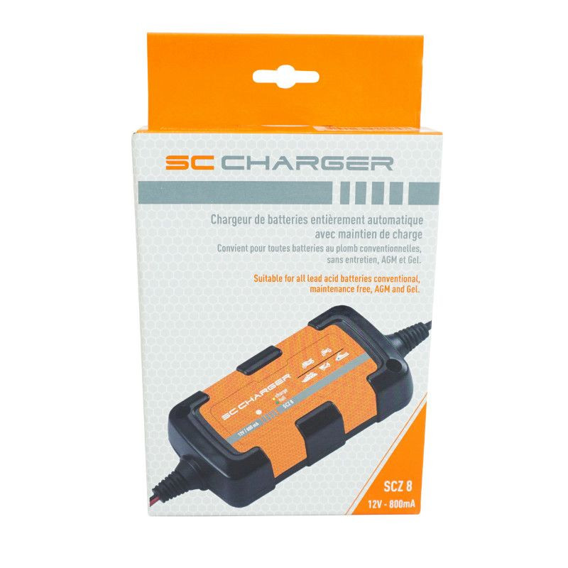 Cargador de baterias de coche 12 y 24 V (8A). Mantenedor