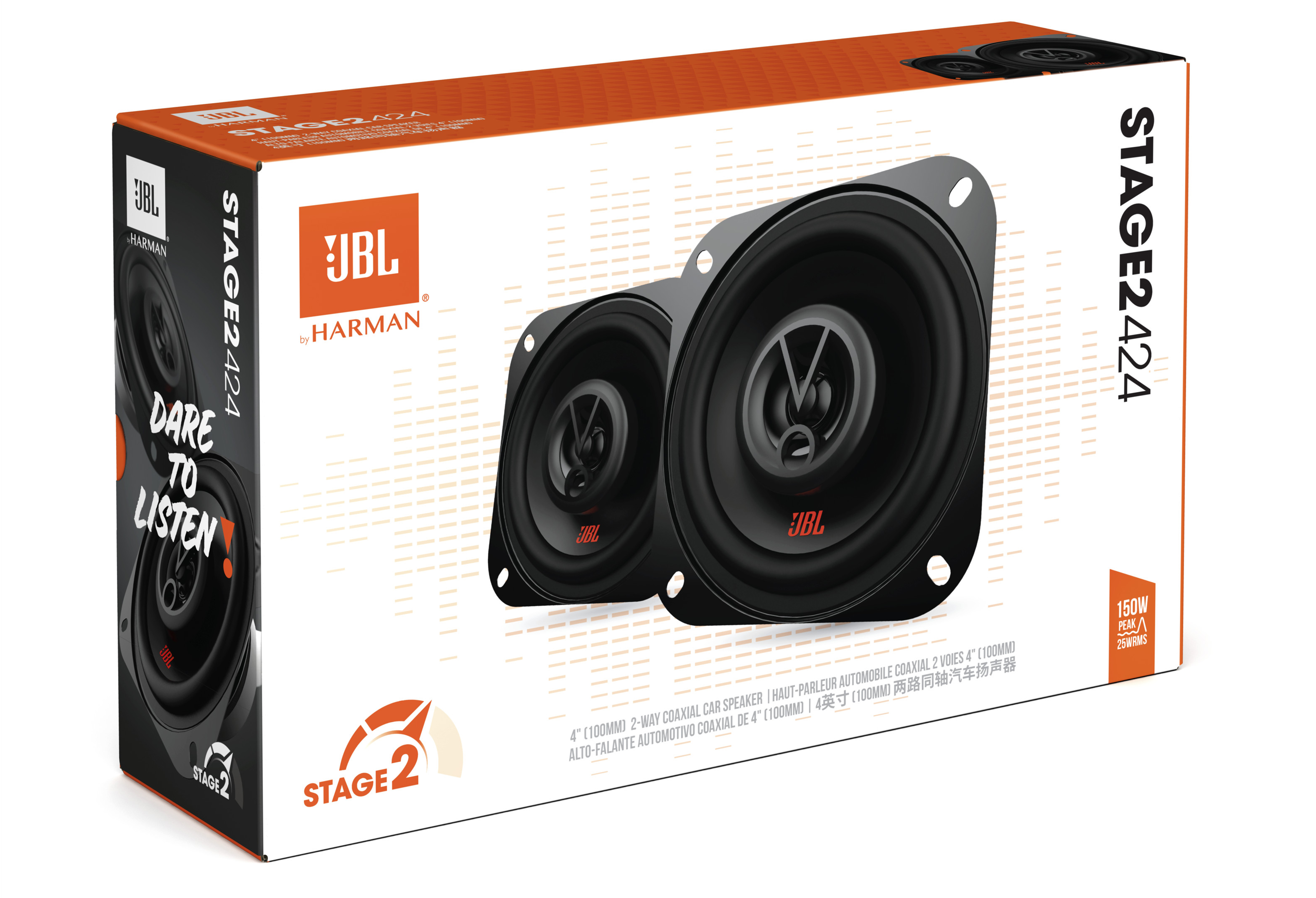 Jbl Stage2 424 Altavoces Para Coche ø 10 Cm 4 Pulgadas Coaxial De