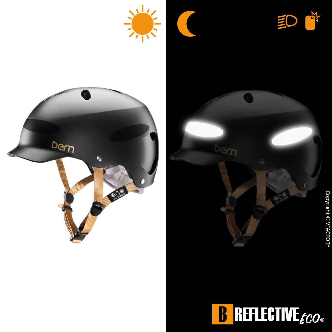 Kit De 4 Pegatinas Reflectantes Para Casco De Moto Color Negro B