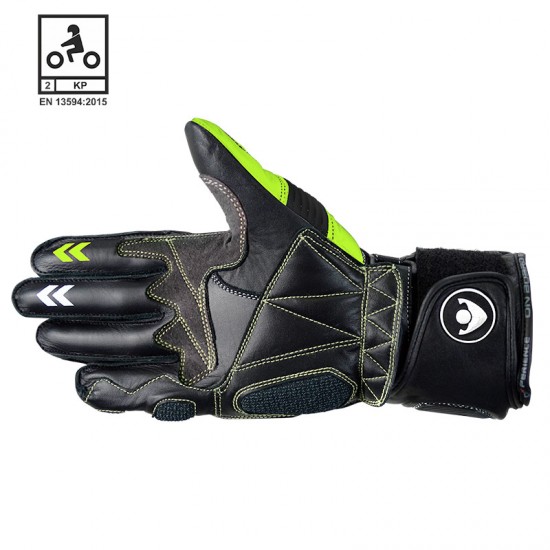 Guantes moto Circuito PRX-1 Onboard Negro Fluor Homologados KP2