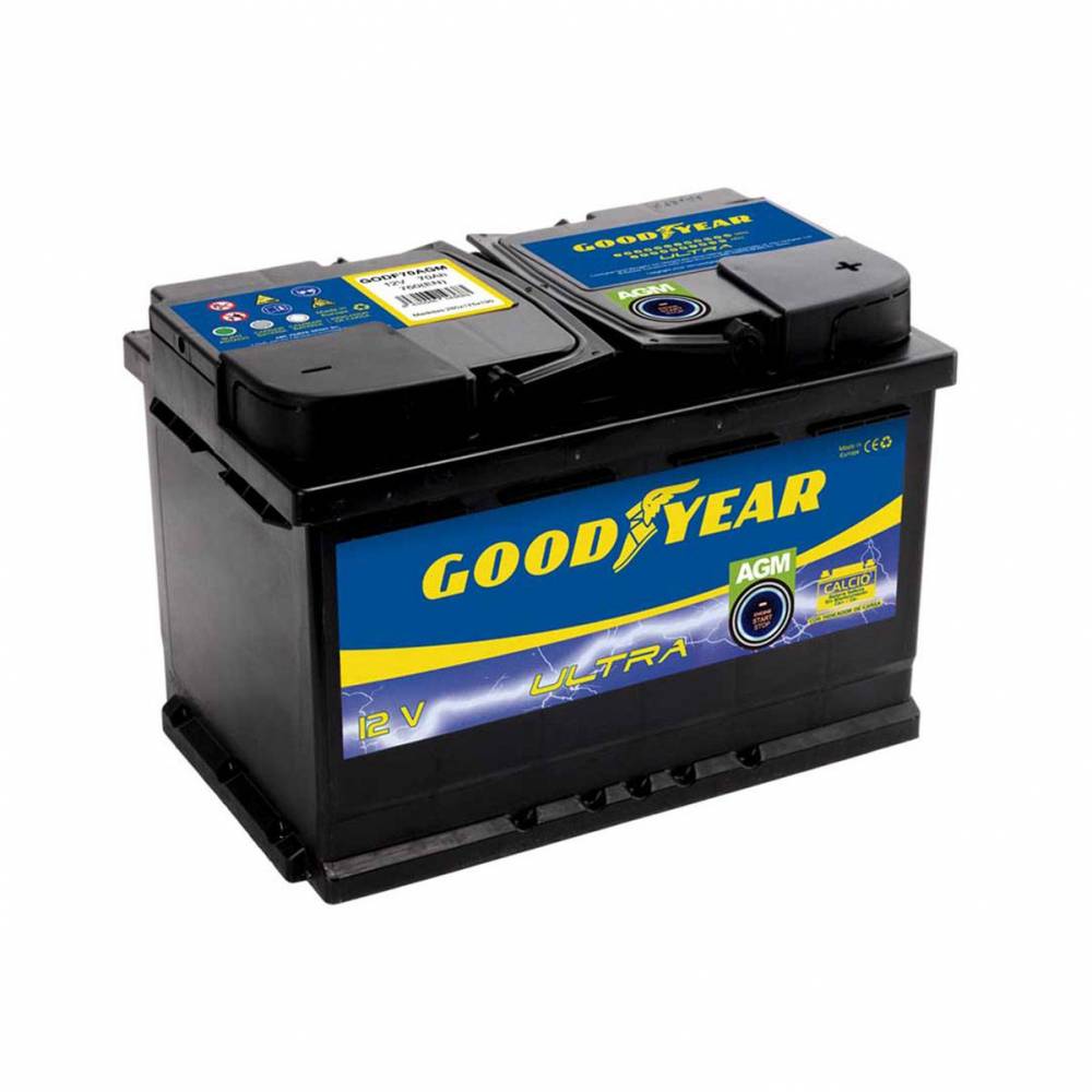 Bateria De Coche Stop Agm 70ah 840a Goodyear