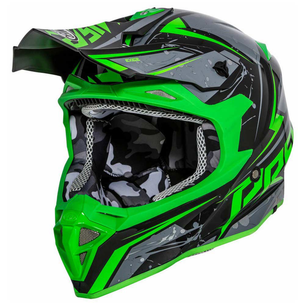 Casco De Moto Exige Qx 7 Motocross Verde M Premier Helmets