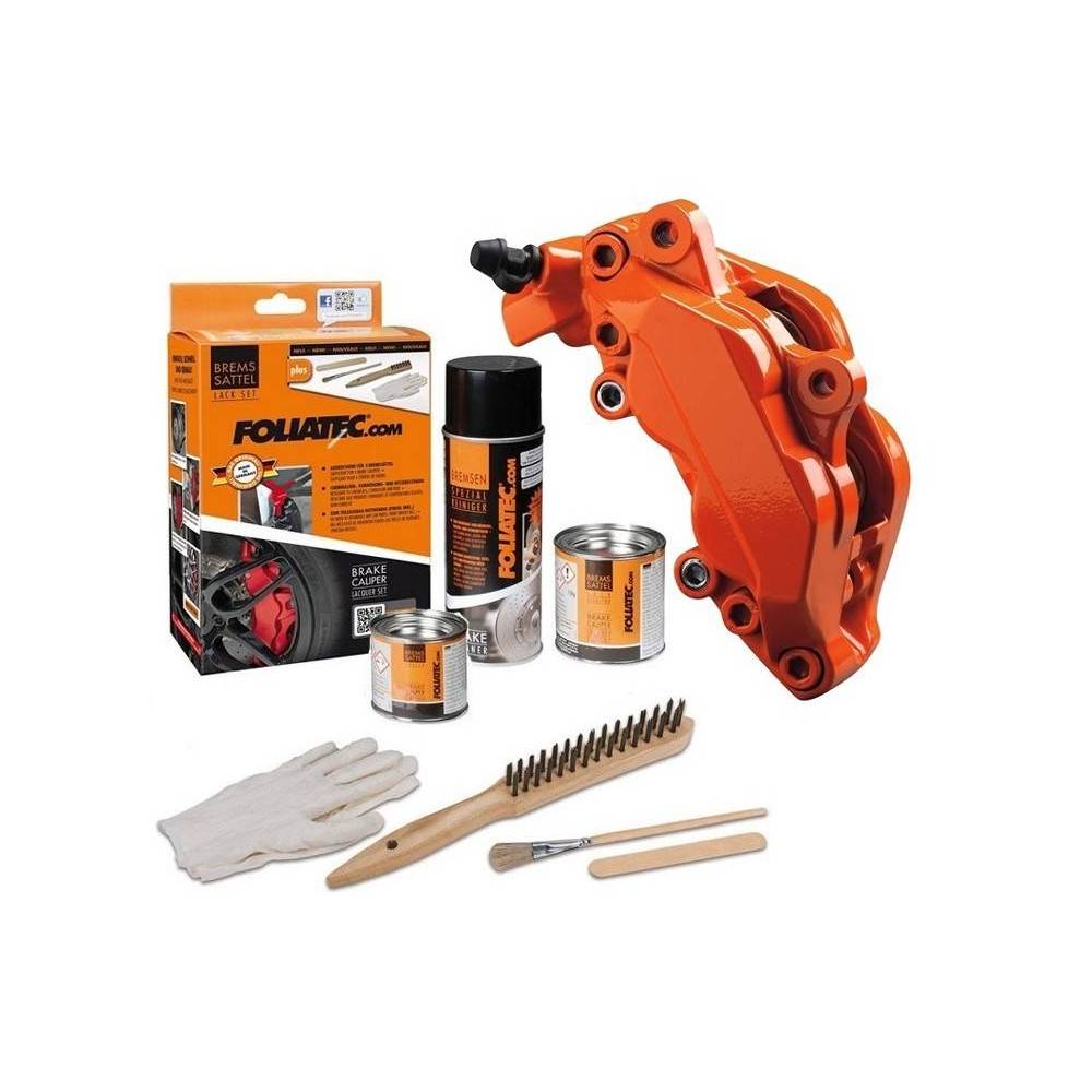 Pintura Para Pinzas De Freno FoliaTec 2164 – Kit Negro De 7 Piezas Con Endurecedor Y Limpiador
