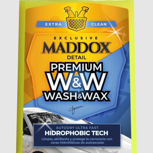 Maddox Detail Premium Wash & Wax Champú Con Ceras Hidrofóbicas Para Un  Brillo Superior. Sin Necesidad De Secado