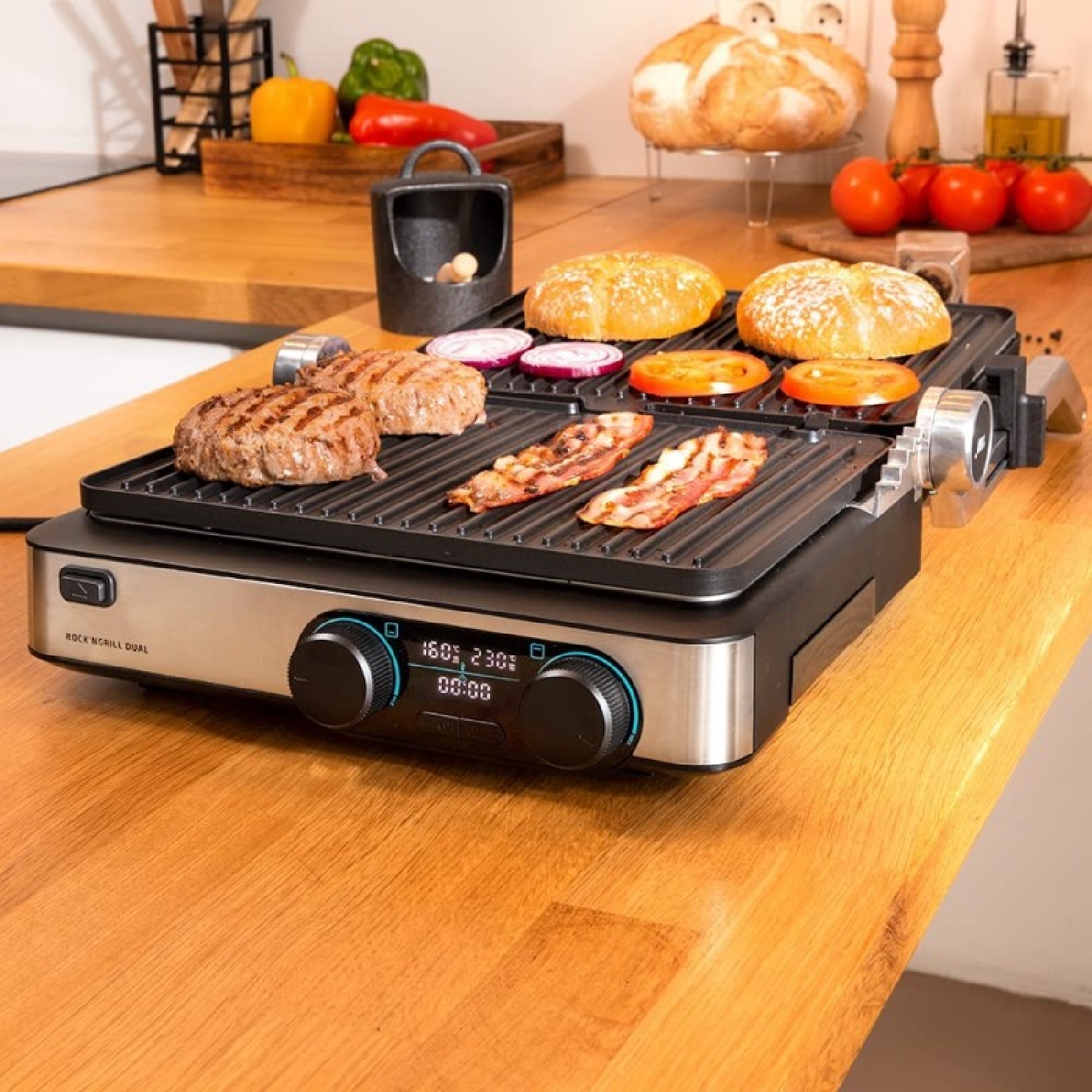 Cecotec Parrilla El ctrica Rock n Grill Dual. 2000 W Control De