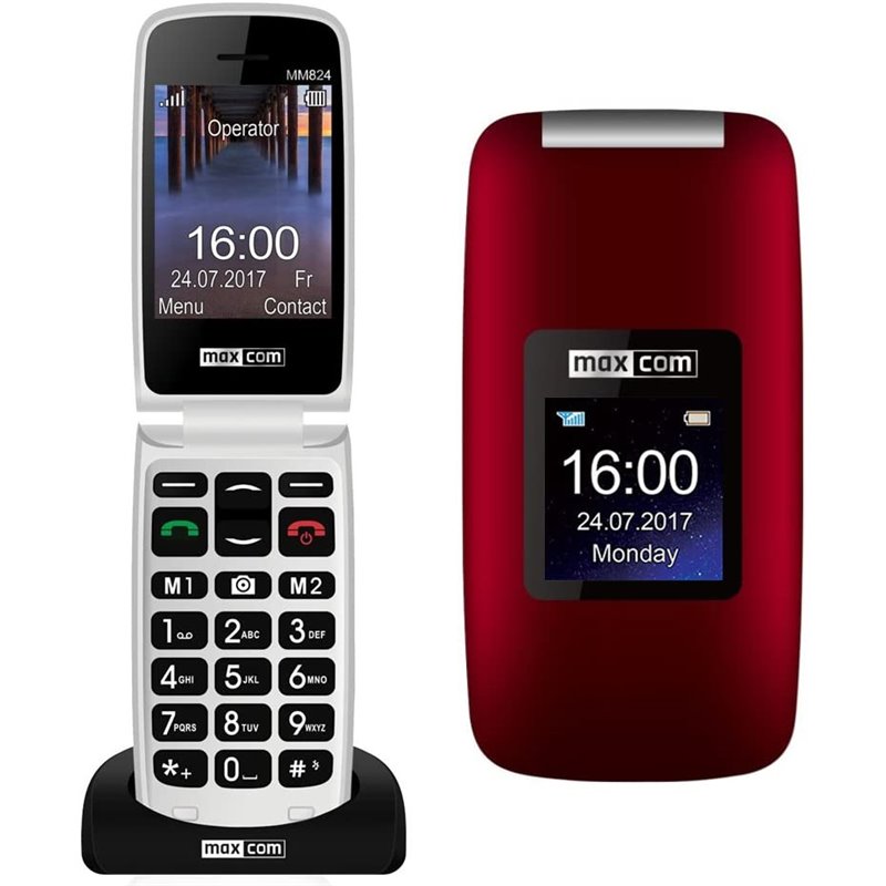 Maxcom Comfort Mm824 Single Sim Negro/Rojo | Greatecno