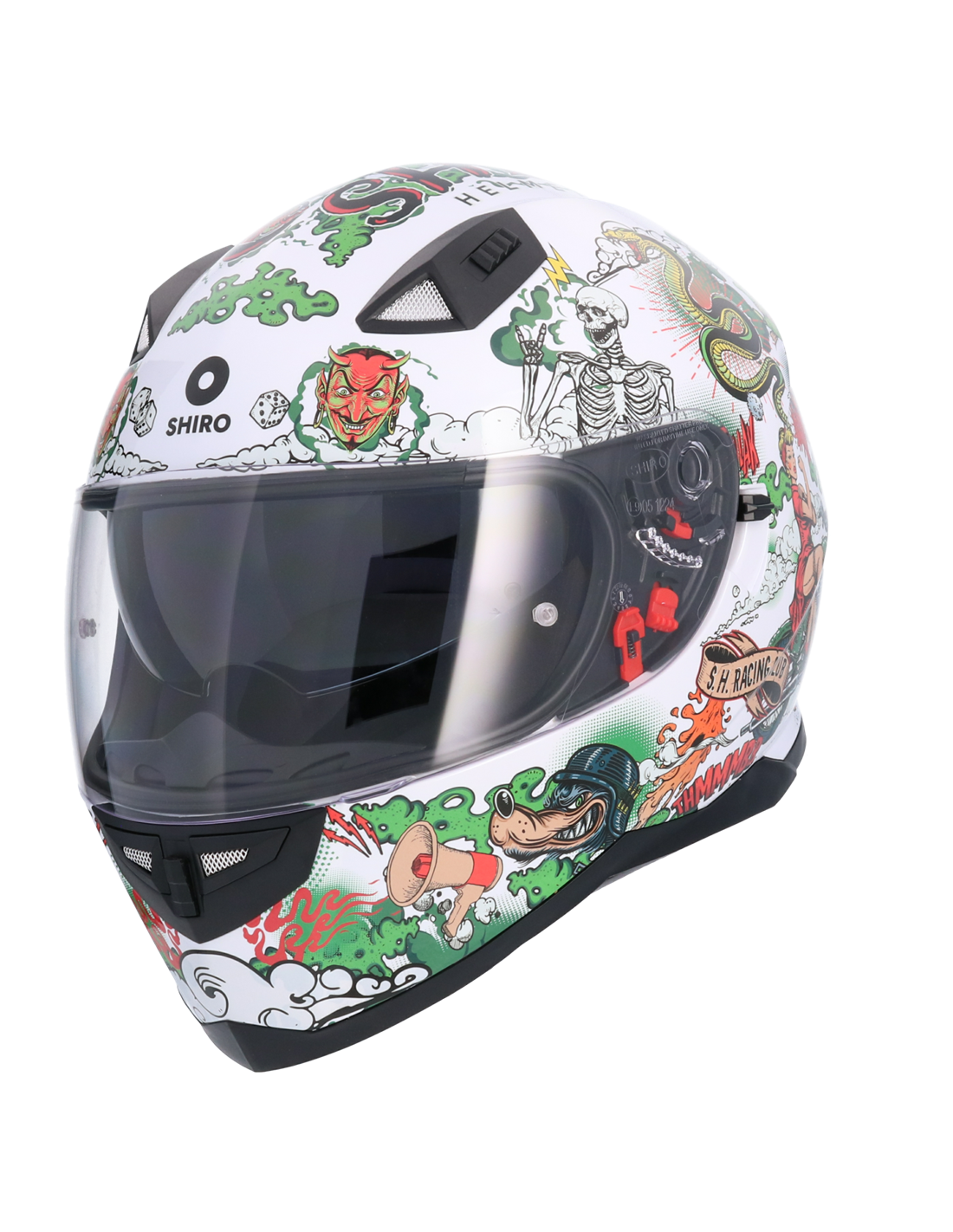 Casco Moto Mujer Integral,Casco Integral de Moto Estilo Retro Mujer Hombre  Casco de Motocicleta ECE Homologado Casco Moto Scooter Visera Solar Integral  Green,X-Large : : Coche y moto