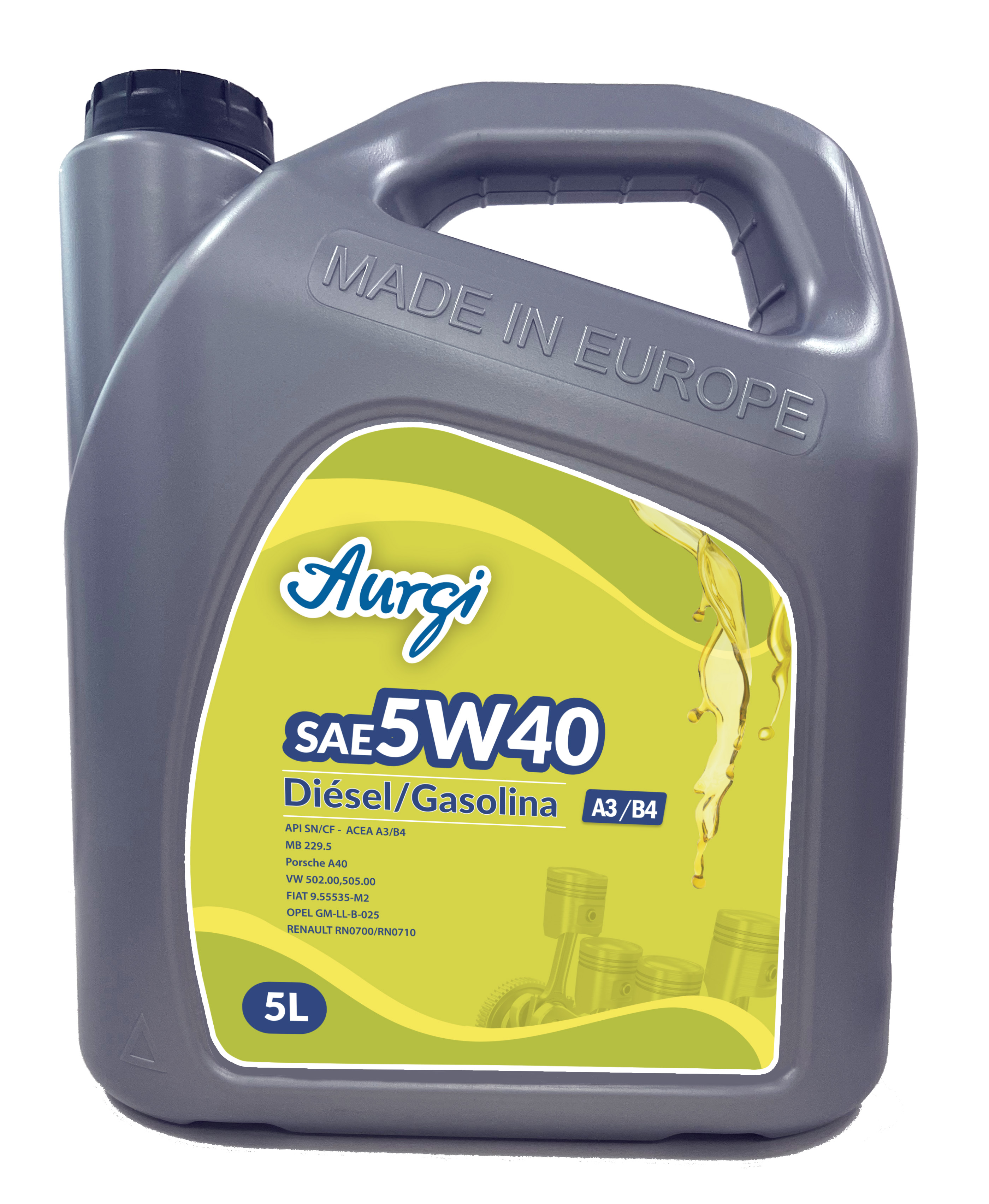 Aceite Aurgi 5 W40 Diésel/Gasolina 5 L