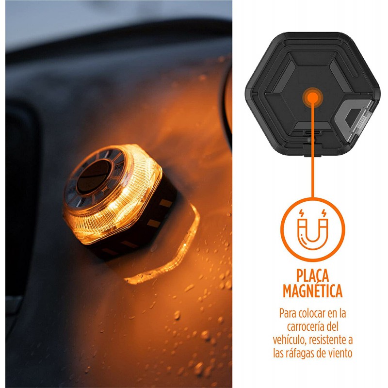 Luz Emergencia Para Coche O Moto, Homologado Dgt, Señalización De Peligro  Led 16v Safelight