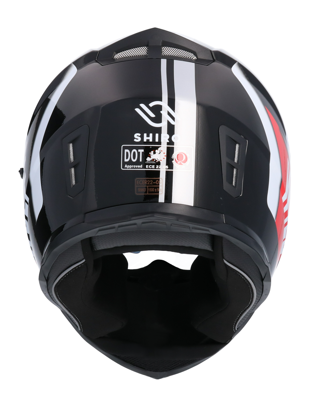 Shiro Integralhelm SH881 Oldskull – ECE 22.22, Mit Doppelvisier & Racing-Design