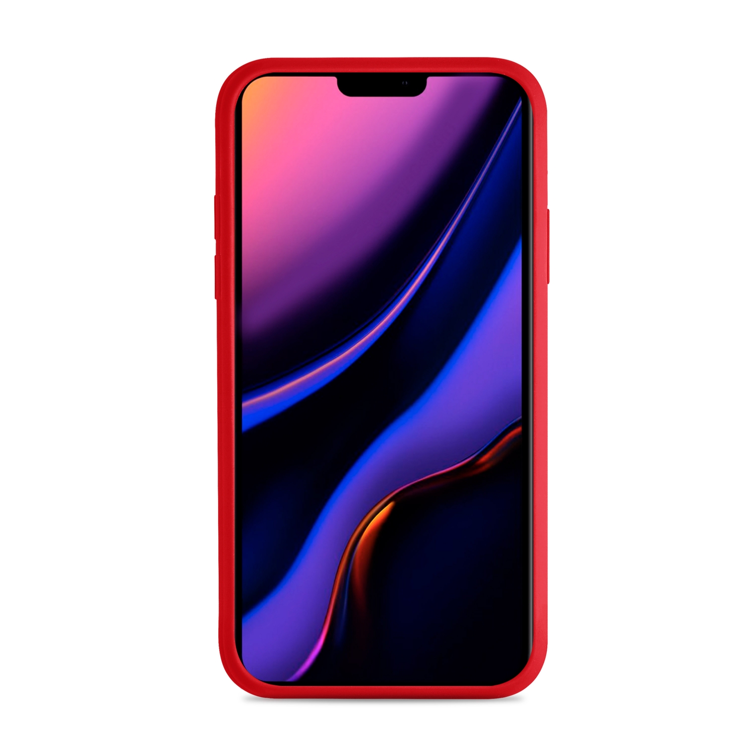 Puro funda silicona con microfibra compatible con Apple iPhone XR icon negra