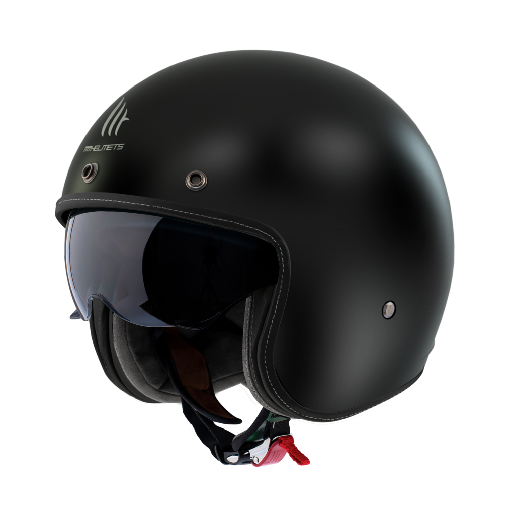 Casco jet MT Le mans 2 SV black matt helmet moto