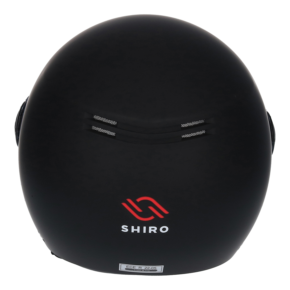 Shiro casco moto jet SH-62 negro mate