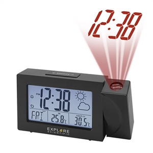 TFA Dostmann Reloj Despertador con Proyector Negro