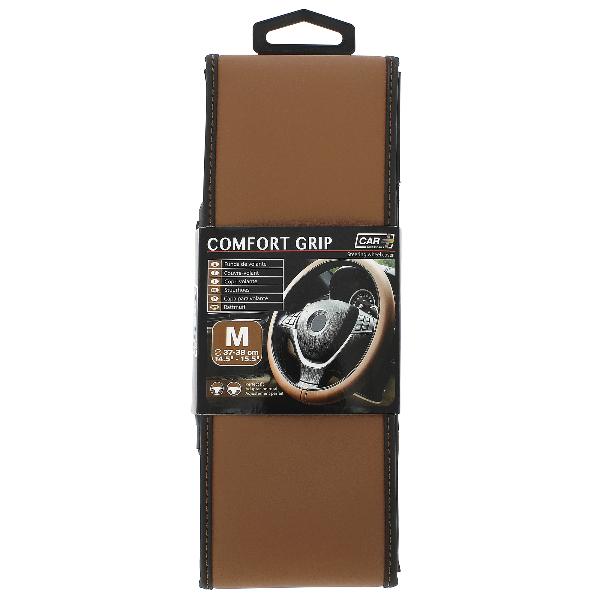 FUNDA VOLANTE DIAMETRO 38 COCHE COMFORT GRIP NEGRO BEIGE