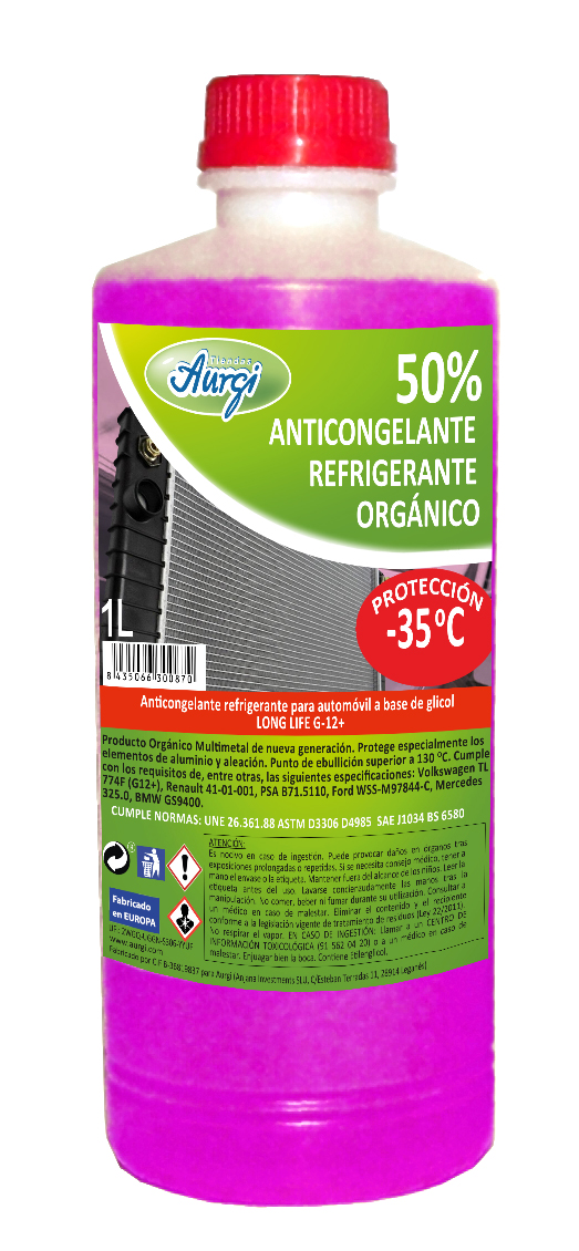 Anticongelante 50% Orgánico Longlife 1 L Aurgi