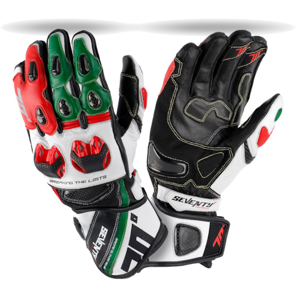 Guantes moto verano R12 rojo-verde