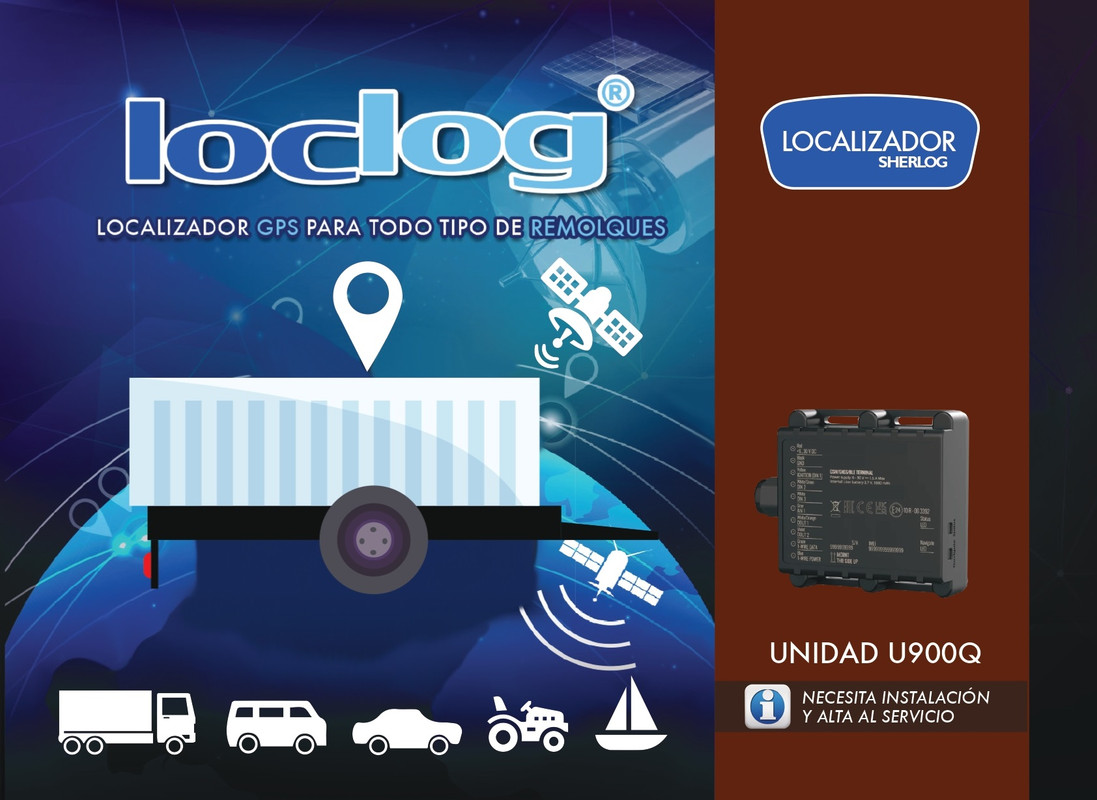 DISPOSITIVO GPS/GLONASS-U900Q REMOLQUES