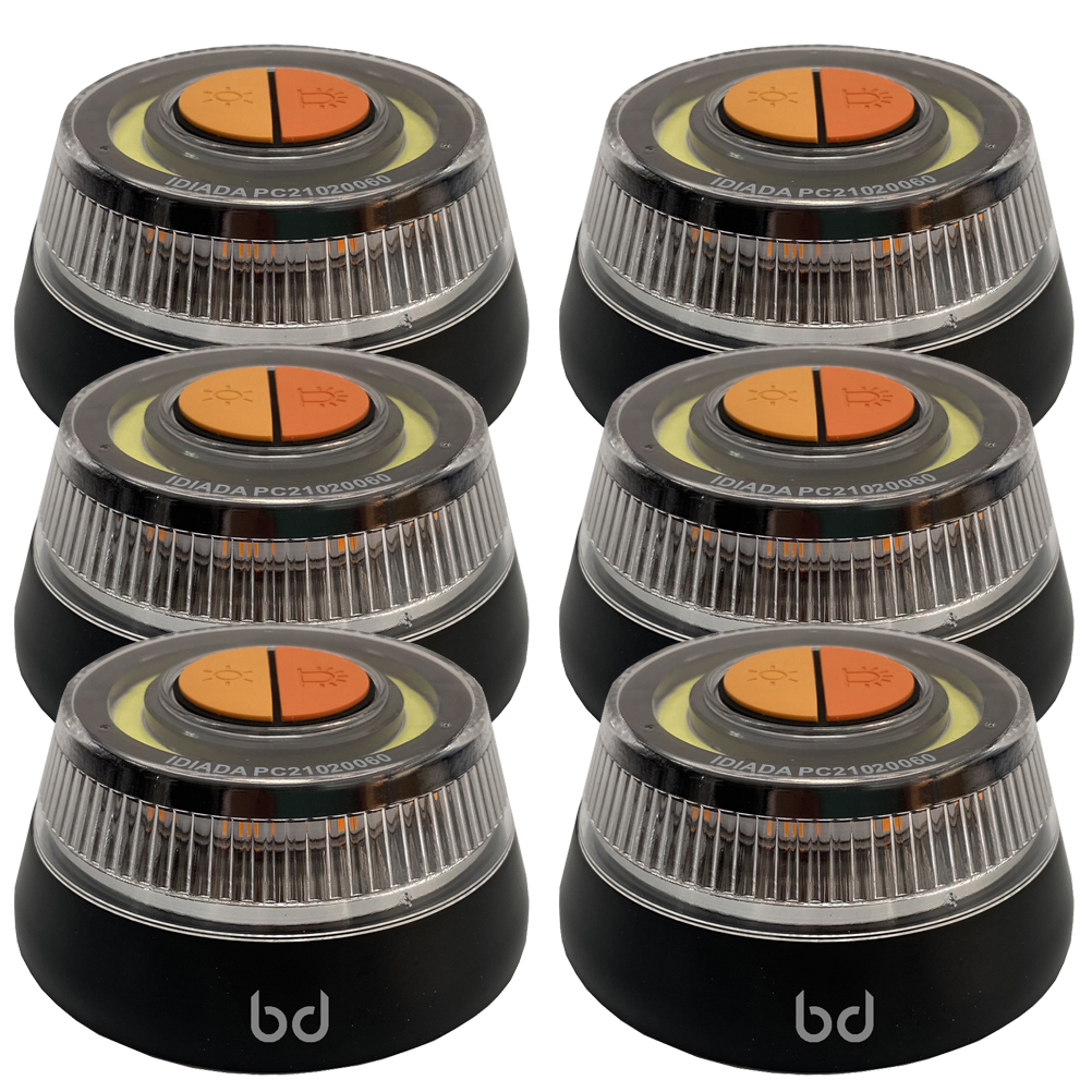 Luz Emergencia V16 Homologada Dgt 2 En 1 Pack De 6 (Base Imantada