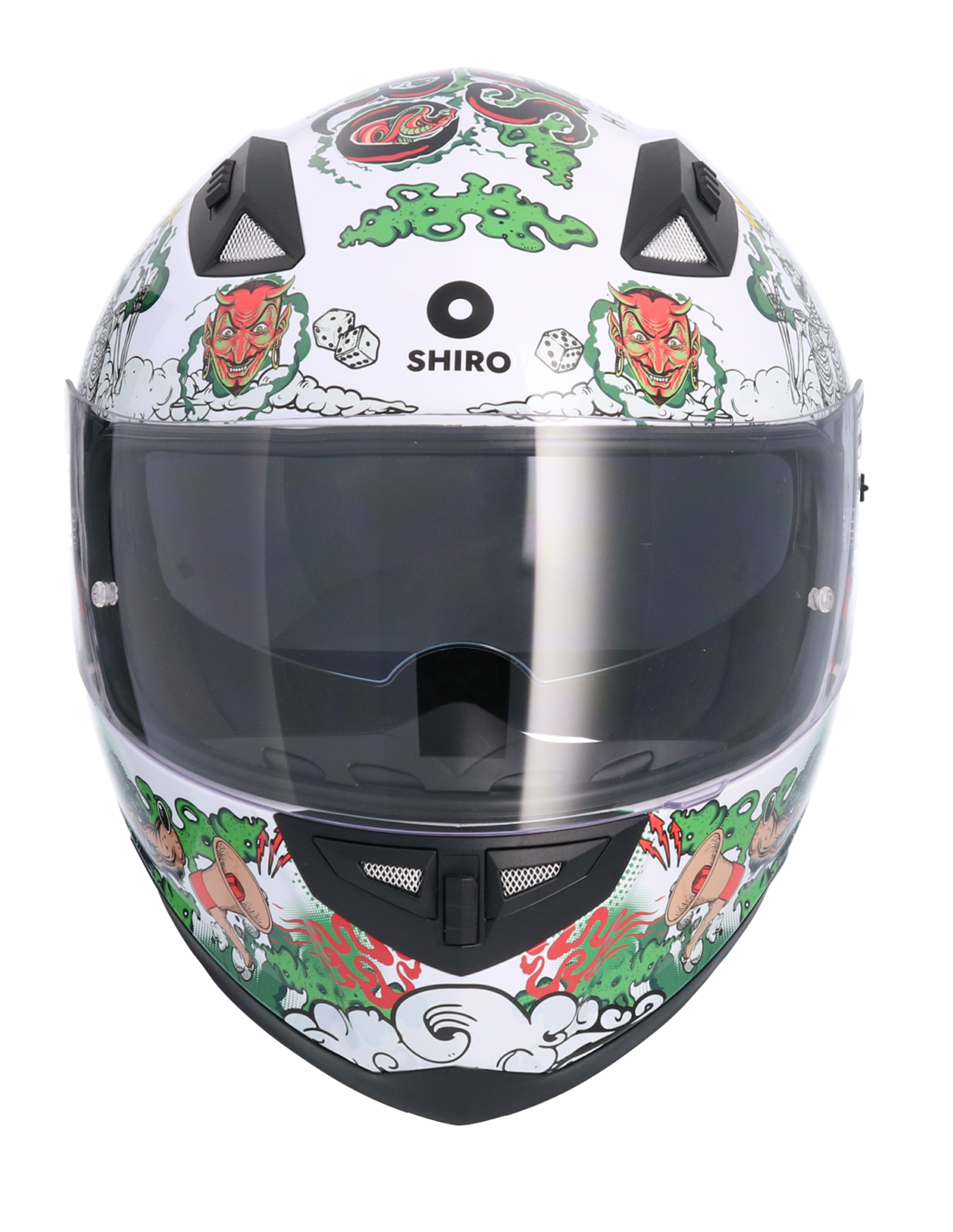 Casco De Moto Integral Ece Homologado Oldskull Blanco Sh881