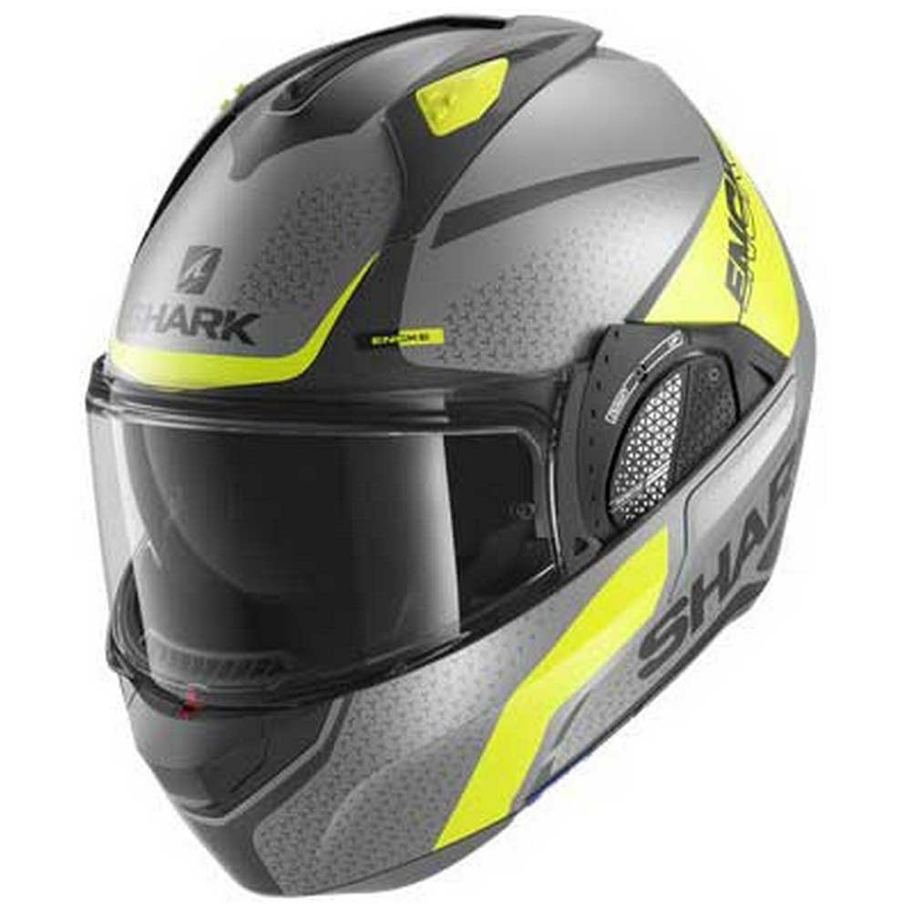 Casco Modular De Moto Evo Gt Encke Modular Helmet Amarillo,Negro M Shark