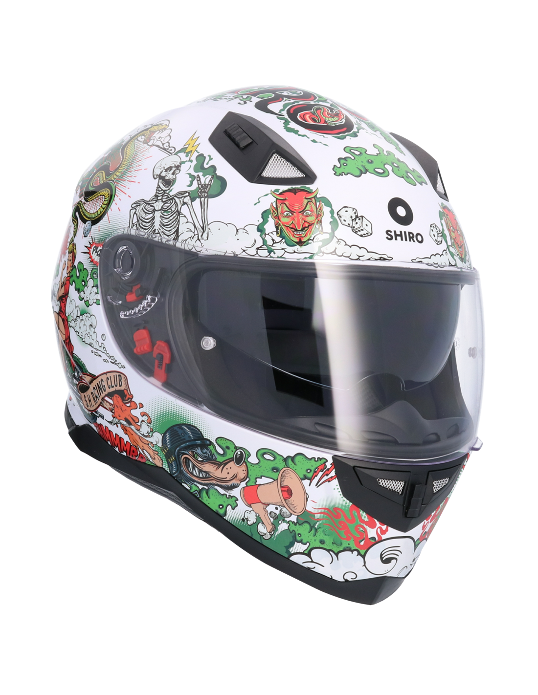 Casco Moto Integral Ece Homologado Oldskull Blanco Sh881 Edicion