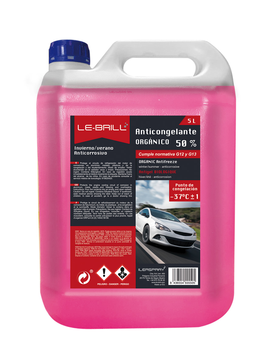 Anticongelante 50% rosa G12++ 5L para tu coche al mejor precio