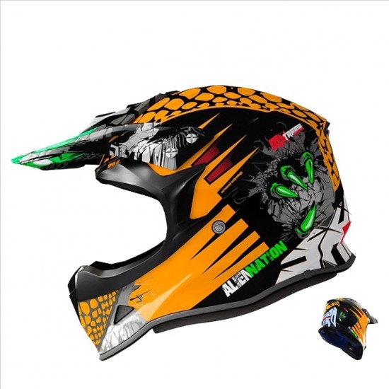Casco Shiro Casco Infantil Motocross Shiro Mx 308 Alien Nation