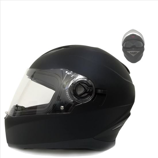 Casco integral moto negro mate sale