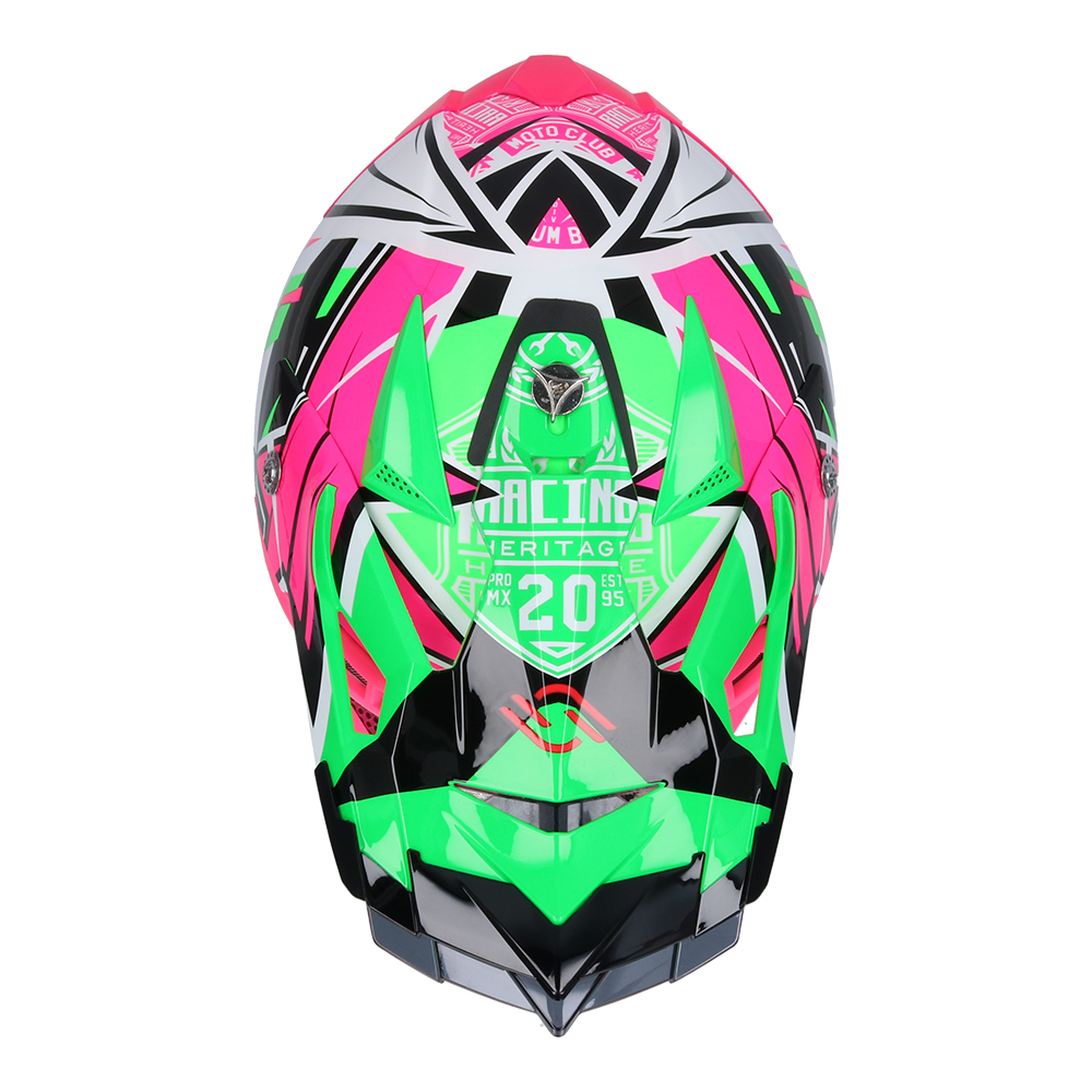 Casco motocross Racing verde