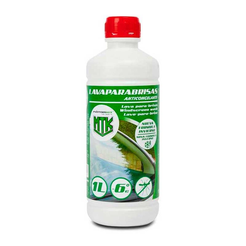 Mot103261 Lt Líquido Lavaparabrisas Coche 1 L 10% Mtk Anticongelante Hasta  6ºc Invierno