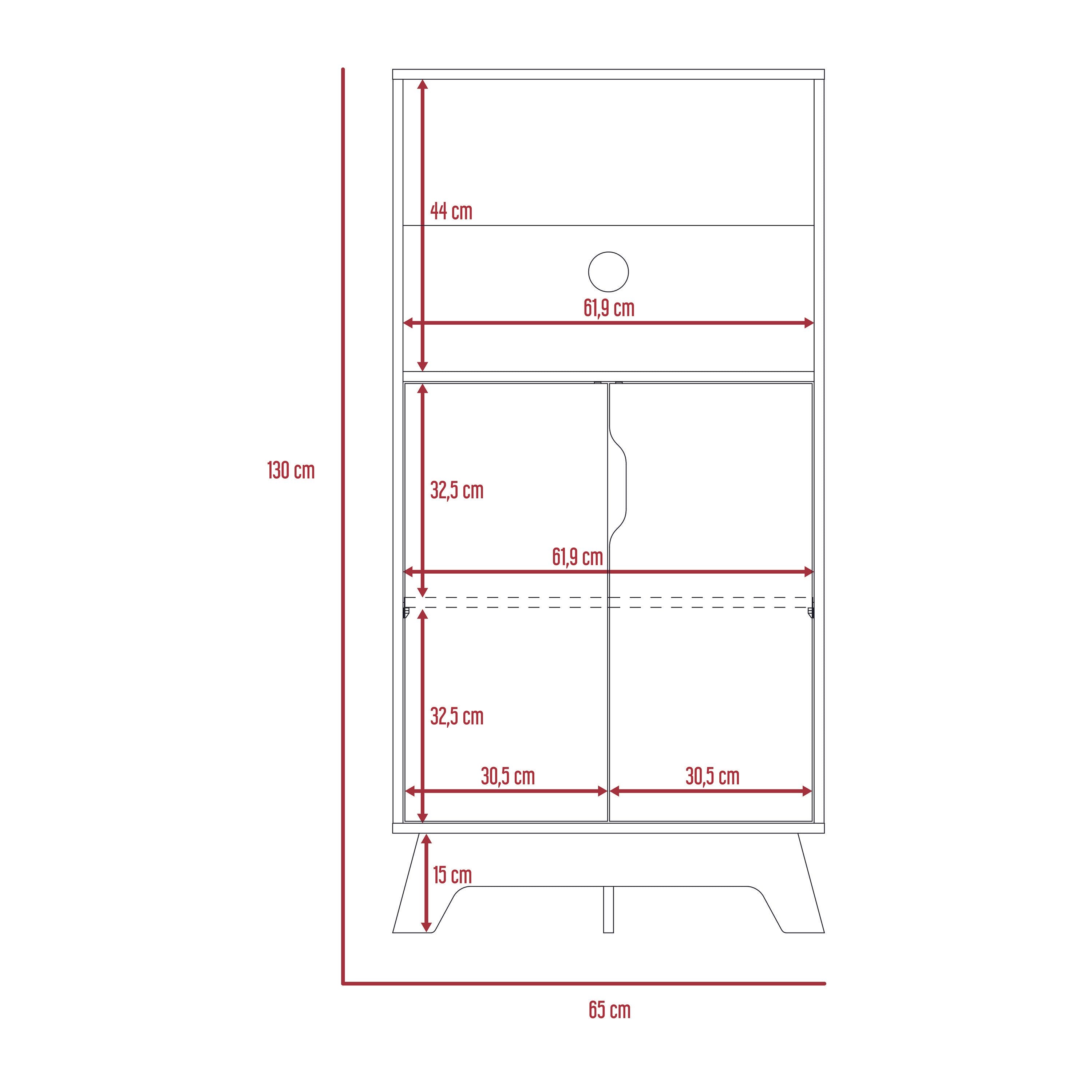 Alacena Buffet Cocina Z-60 - Blanco - Le Mueblé