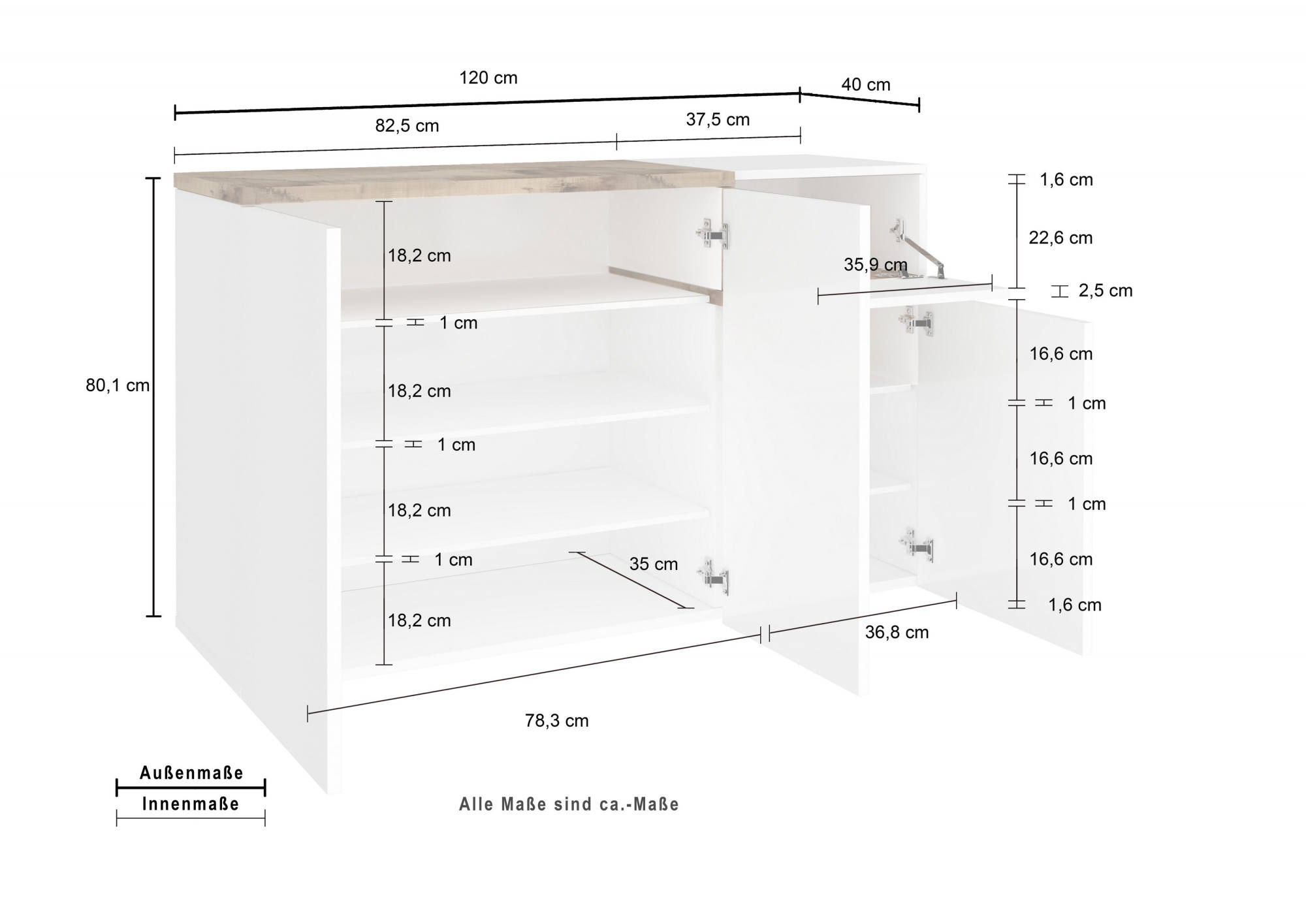 Zapatero giratorio blanco con 3 puertas, moderno zapatero de 9