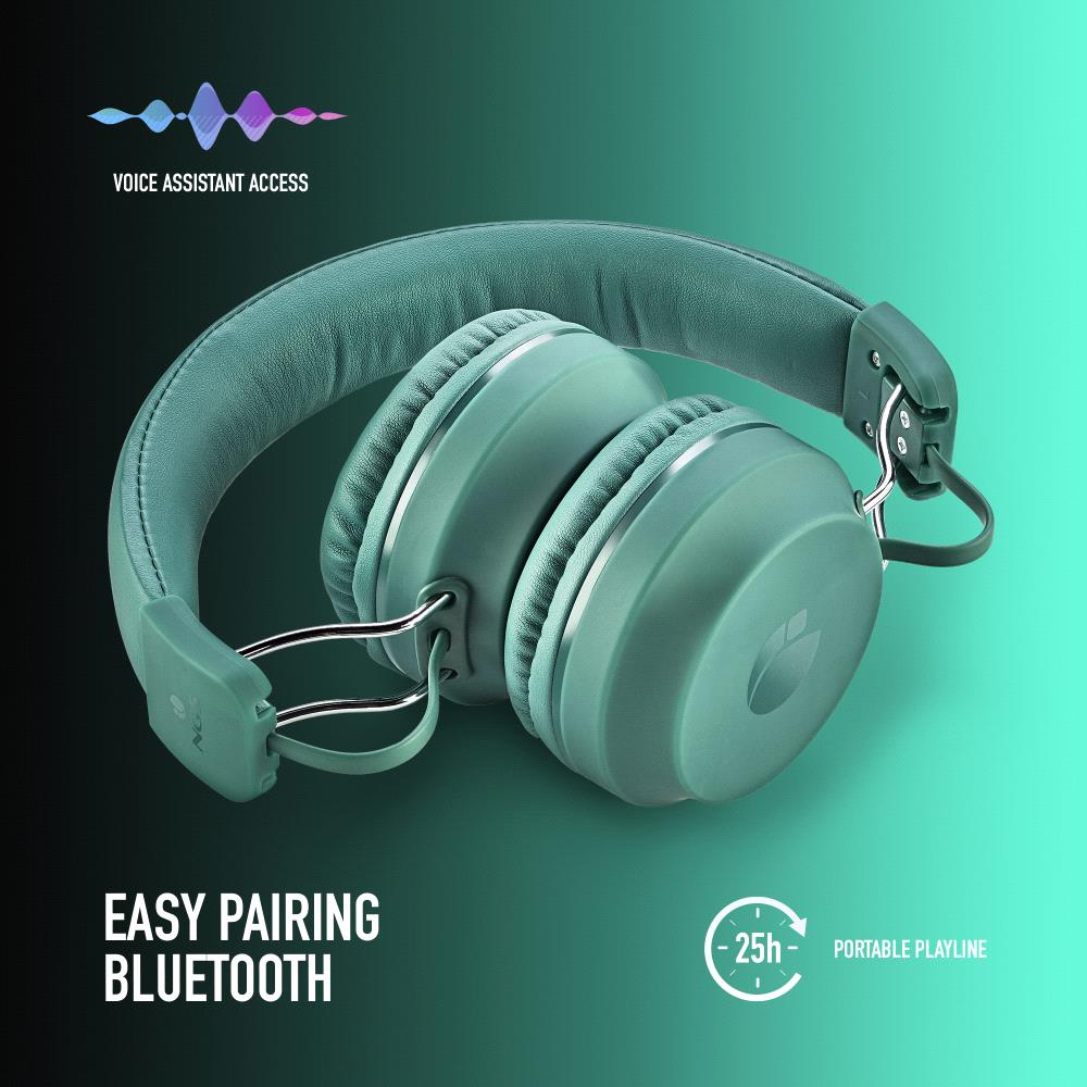 Auriculares Bluetooth Diadema Plegable 5.0 Verde Azul