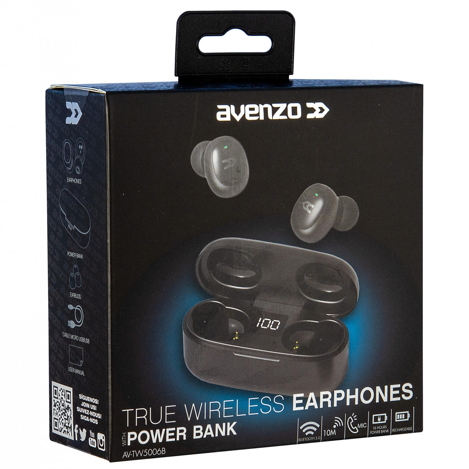 Auriculares Avenzo Av Tw5006 W Con Bluetooth Blanco