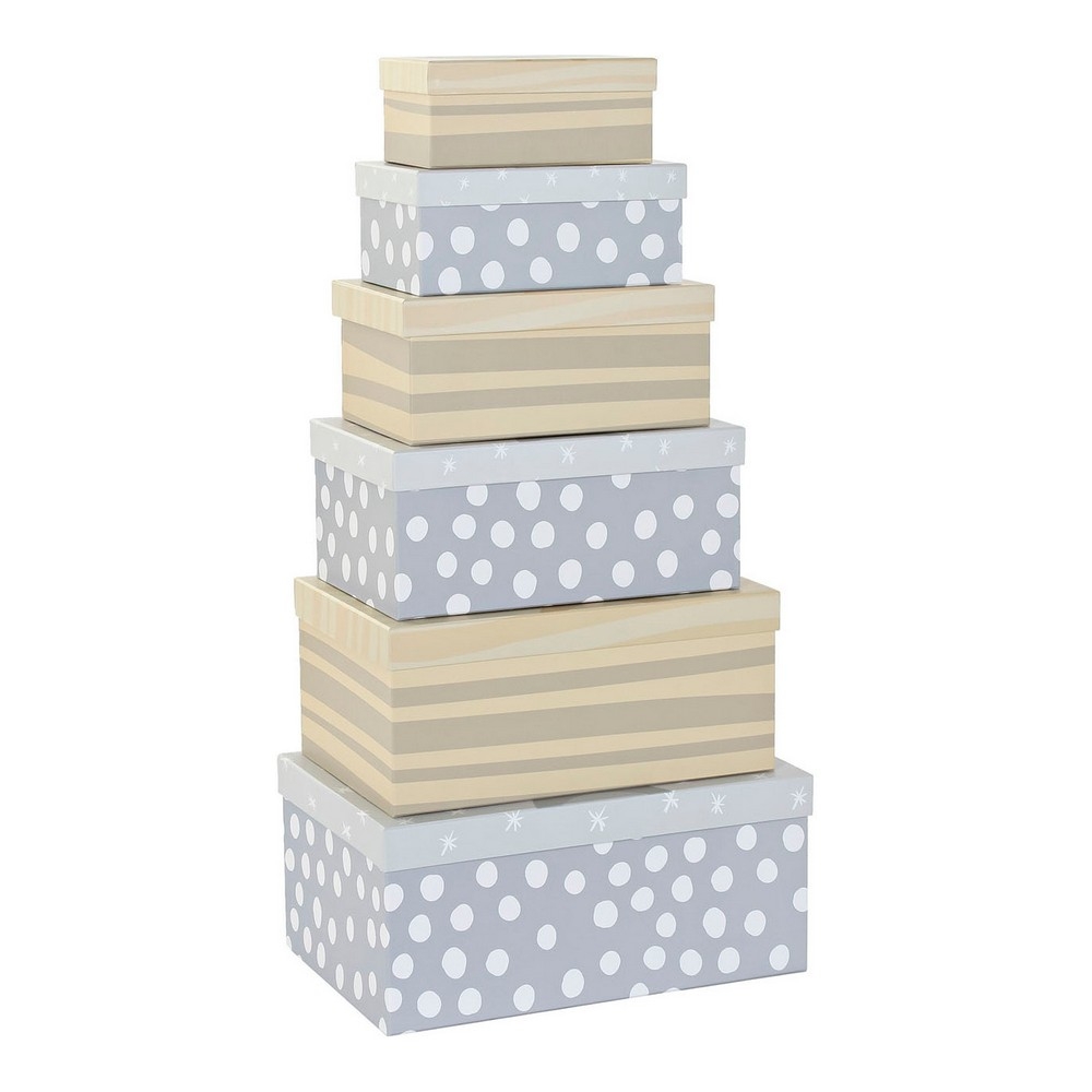 Juego De Cajas Decorativas Dkd Home Decor Carton 6 Pcs