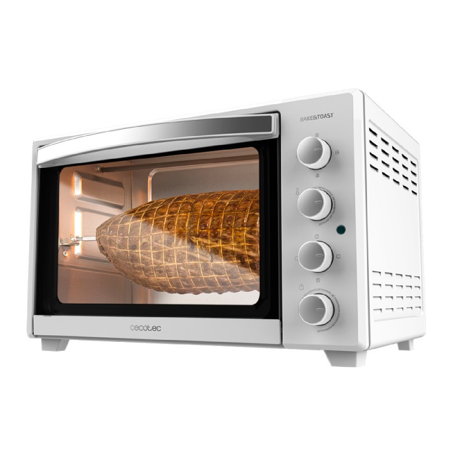 Mini horno  Cecotec Bake&Toast 890 Gyro, 2200 W, 60 l, 12 Funciones,  Temporizador, Blanco