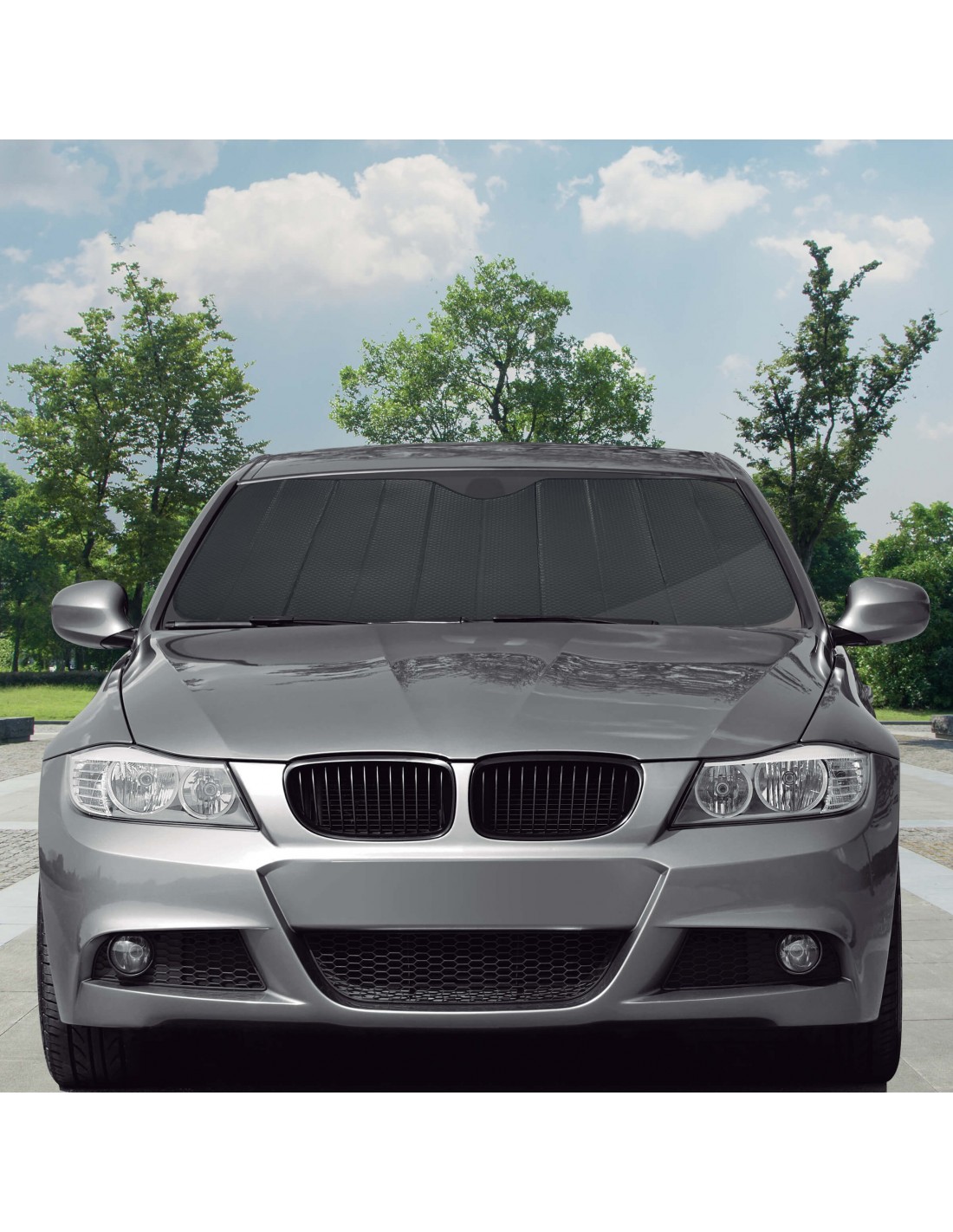 DFANCE Parasol Plegable Reflectante Para Parabrisas De Automóvil, Bloquea Los Rayos UV Y El Calor, Mantiene El Vehículo Fresco, Cubre La Mayoría De Automóviles, SUV, Camiones Para Parabrisas De