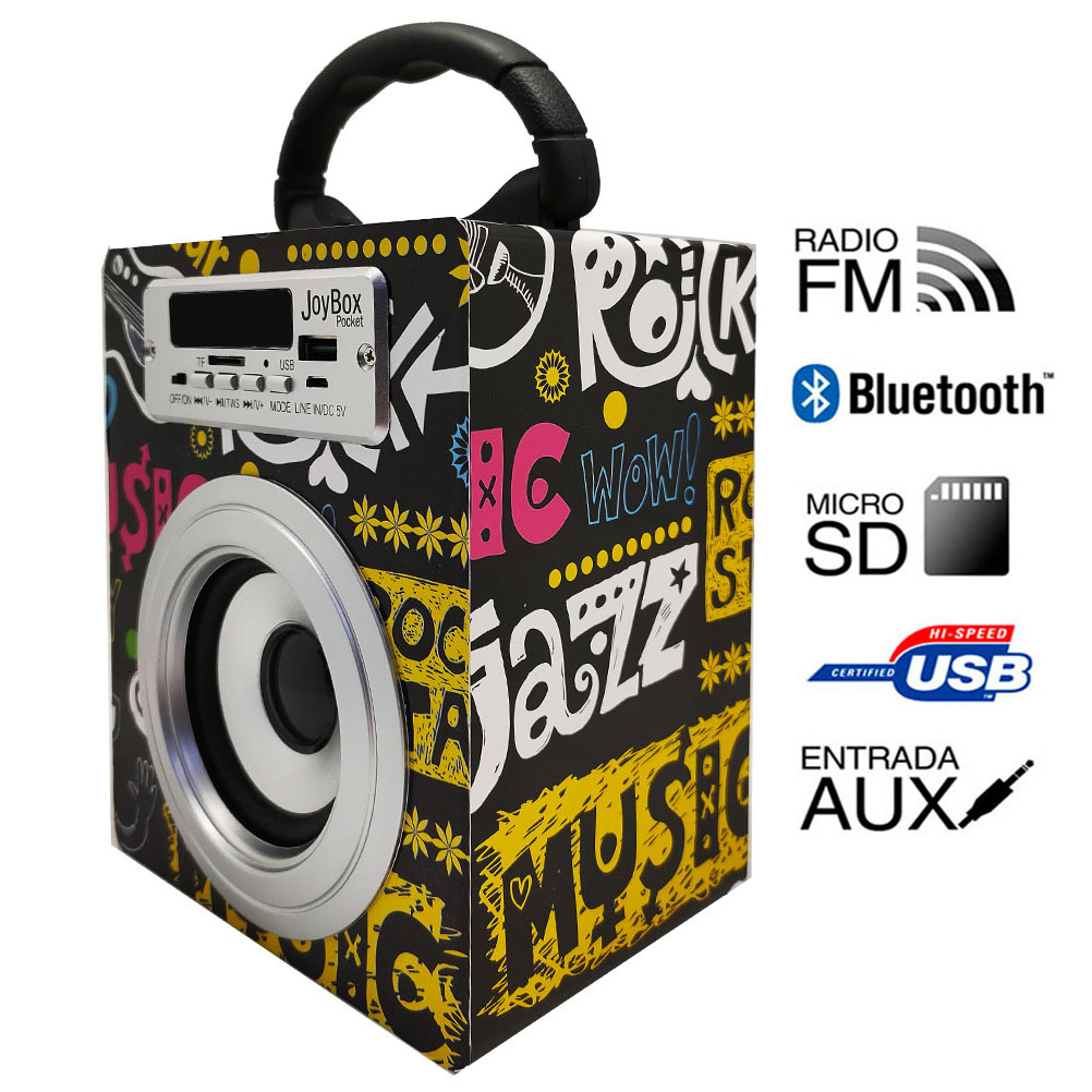 Biwond Mini Altavoz Bluetooth 5W Cube 8 Aux Microsd Jack Micrófono Radio Fm  600Mah Ligero Azul