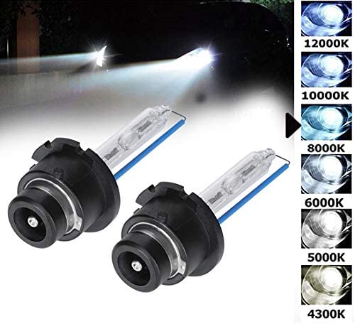 2 Unidades D2s Bombilla Xenon Hid Lámpara 35w 8000k Recambio Faros  Delanteros Luces De Coche Blanco