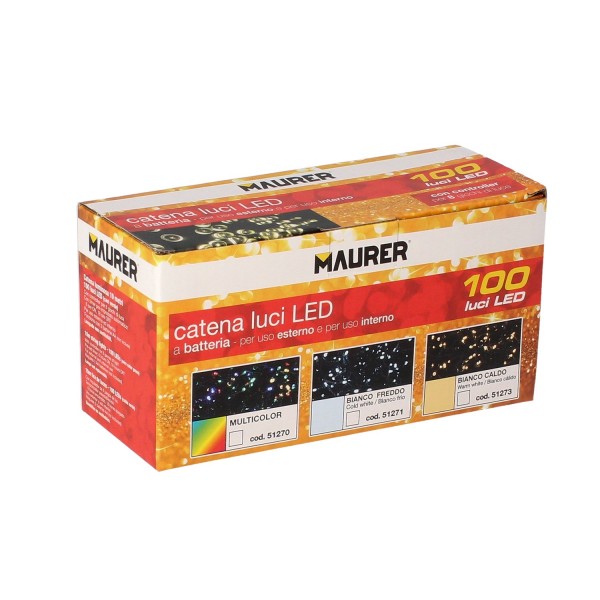 GUIRNALDA 100 LEDS MULTICOLOR A PILAS