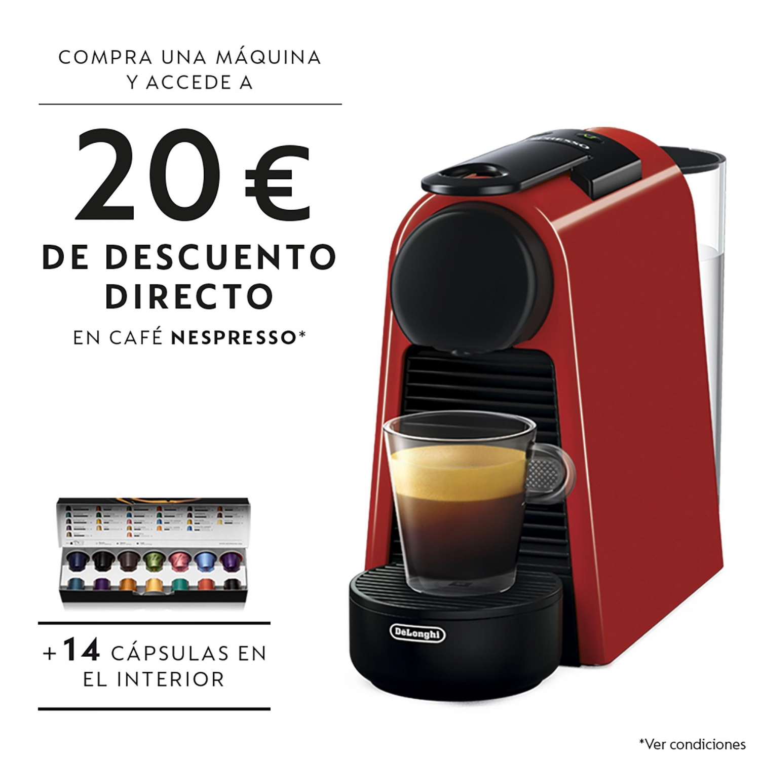 Cafetera de Cápsulas Nespresso Krups Essenza Mini Gris