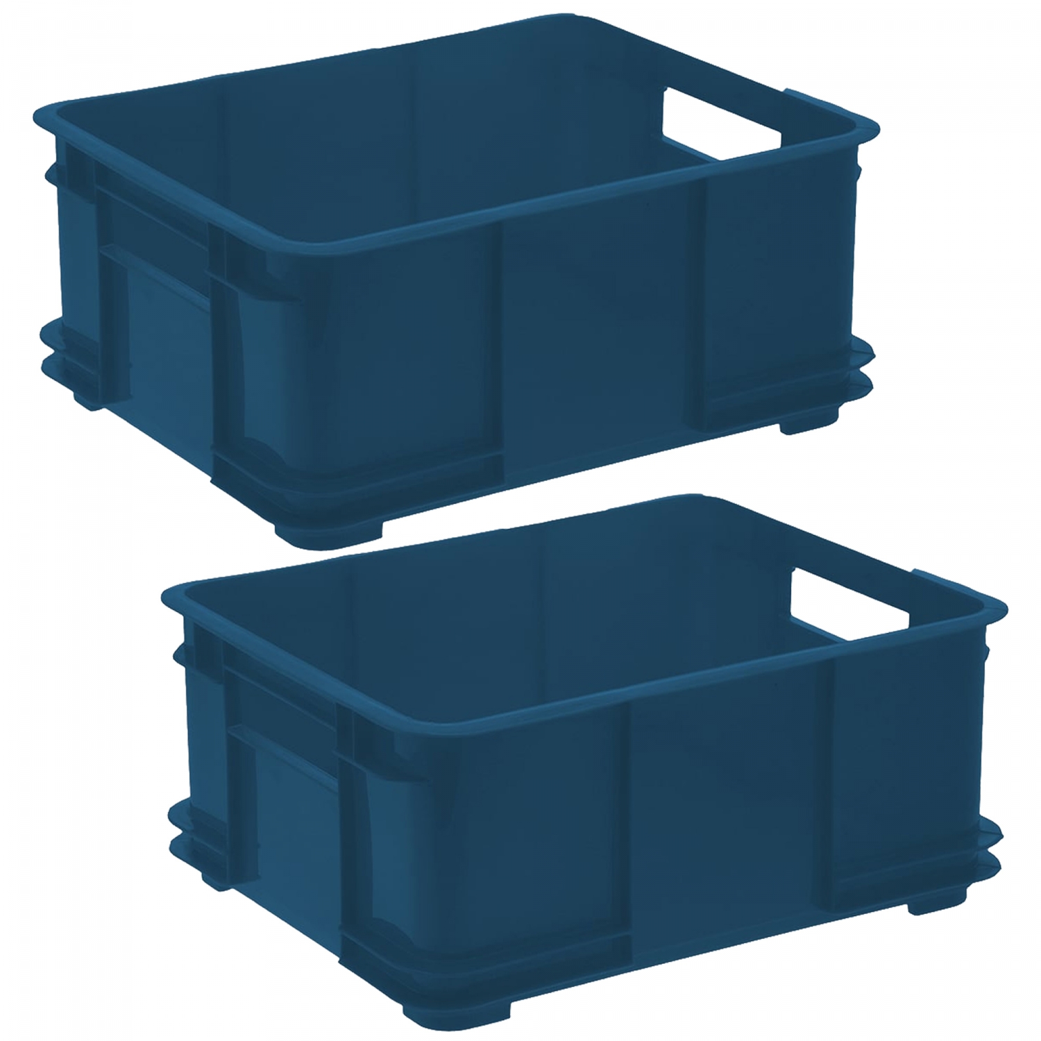 2 Caja Almacenaje Eurobox L Plastico Keeeper Eco Bruno 43 X35 X175 Cm